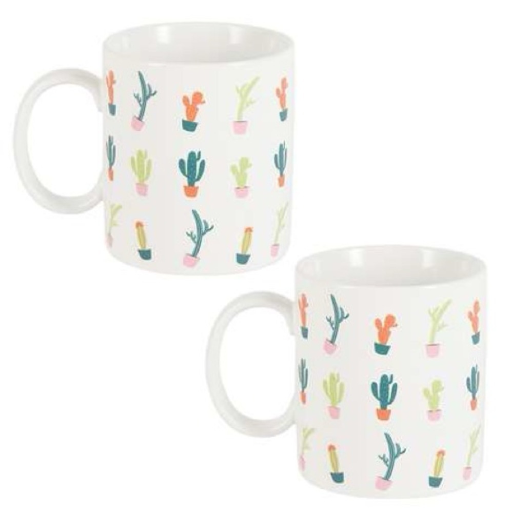 NEW XO Sienna Set of 2 Cactus Mugs